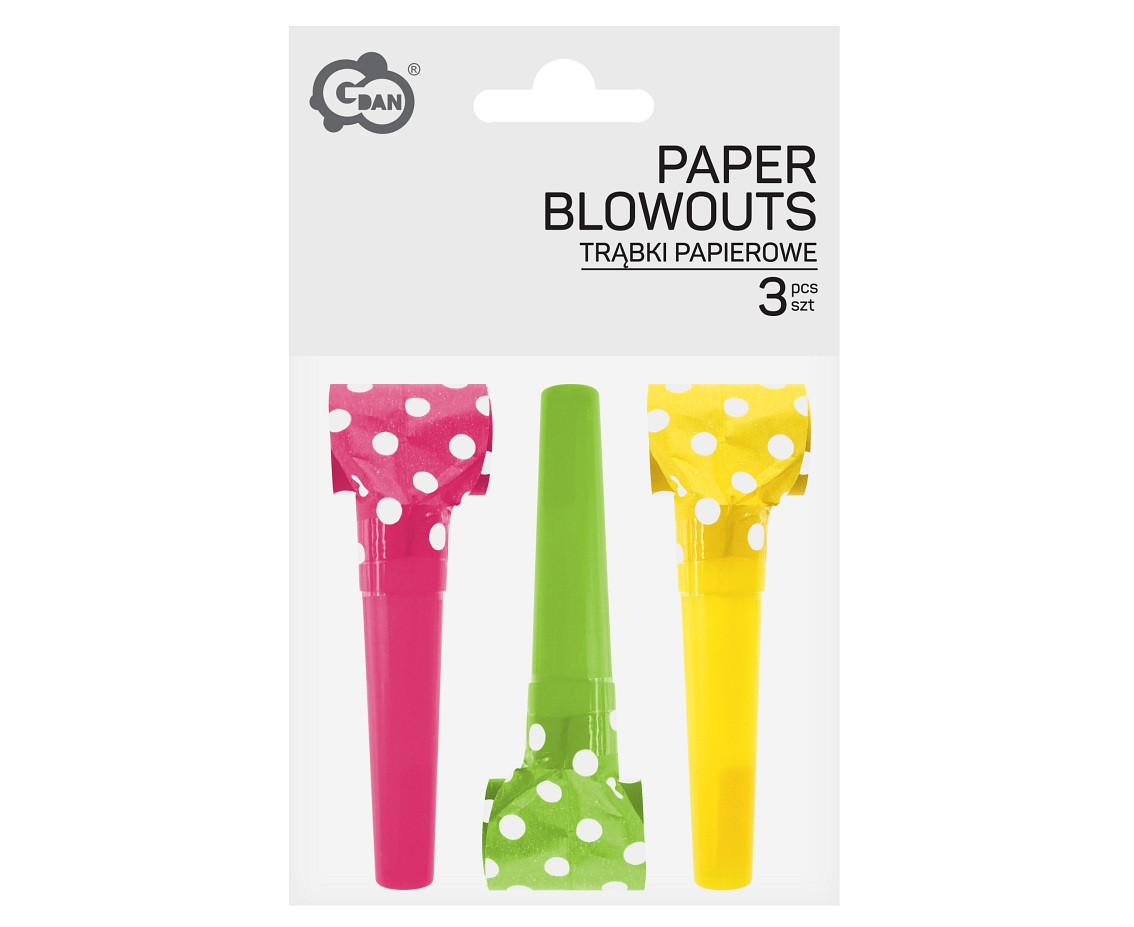 Paper blowouts, 3 pcs